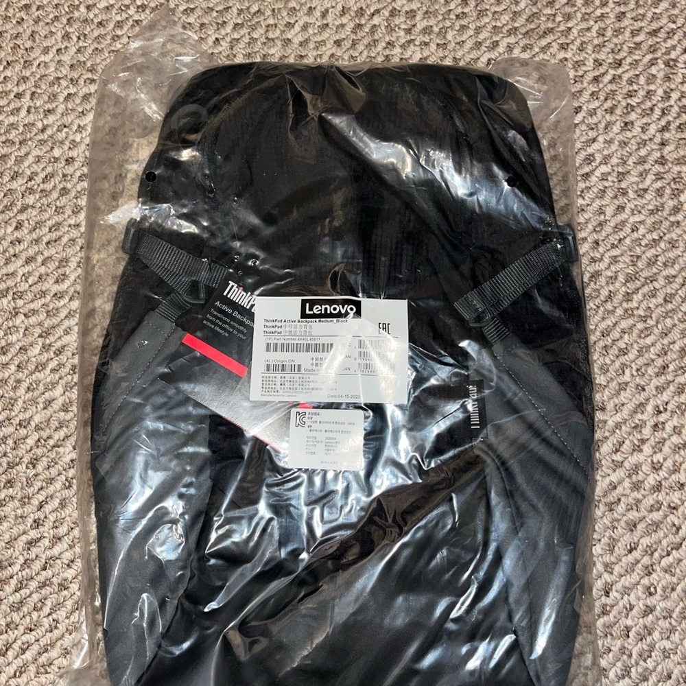 Lenovo Gray and Black Active Backpack